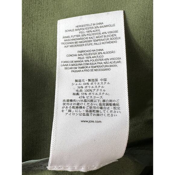 Joie Jacket Womens XS Green Golden Gavi Anorak Coat Shell Faux Fur Vest Gorpcore - Picture 13 of 14